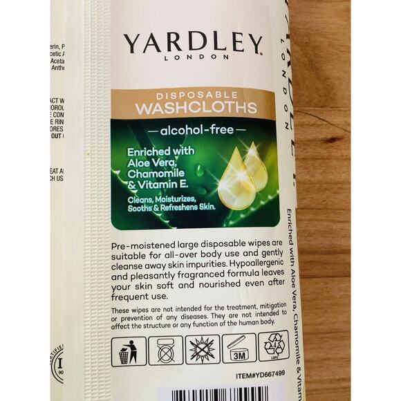 Yardley London Disposable WashCloths Lot of 3 18 Ct. New - Picture 8 of 8